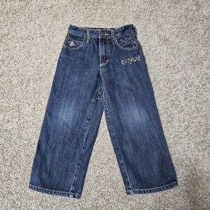 Vtg Enyce Boys Sz 5 Jeans Embroidered Pockets Grunge Street wear Baggy Wide Leg